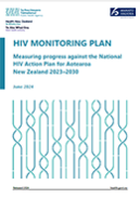 HIV Monitoring Plan: Measuring progress against the National HIV Action Plan for Aotearoa New Zealand 2023-2030. 