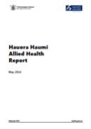 Hauora Haumi Allied Health Report 2024. 